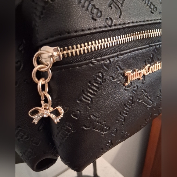 Juicy Couture Black Backpack With Bow & Heart Detail - Picture 3 of 10
